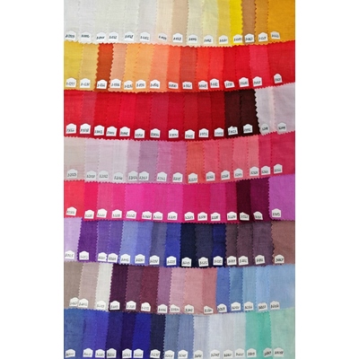  Color chart for KT fabrics - selected color examples